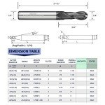 WEXWE Tools Carbide Ball Nose End Mill Set