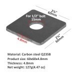 8 Pack Square Plate Washers for Anchor Bolts