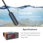 KETOTEK Digital Temperature Controller with Waterproof Sensor