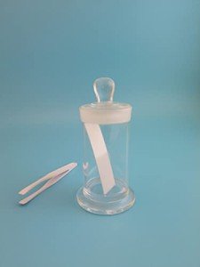 TLC Developing Glass Jar with Sample Strips & Forceps
