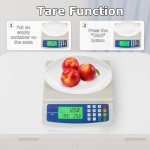 30kg x 1g Digital Kitchen Scale with Adapter
