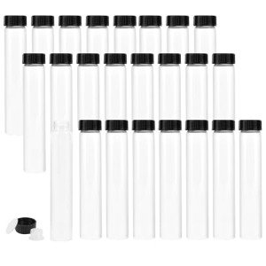 50ml Clear Glass Vials with Screw Caps - 25 Pack