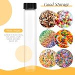 50ml Clear Glass Vials with Screw Caps - 25 Pack