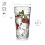 10-Pack Highball Glasses - 17 Oz Premium Quality