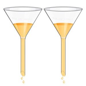 ULAB 100mm Borosilicate Glass Funnels - Pack of 2