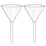 ULAB 100mm Borosilicate Glass Funnels - Pack of 2