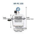 Professional Vacuum Dryer with Pressure Gauge, 250mm