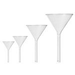 Baluue 4-Piece Borosilicate Glass Funnel Set