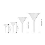 Baluue 4-Piece Borosilicate Glass Funnel Set