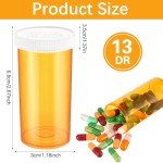 Dimeho 9-Pack Clear Plastic Pill Bottles