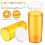 Dimeho 9-Pack Clear Plastic Pill Bottles