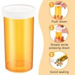 Dimeho 9-Pack Clear Plastic Pill Bottles