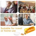 Dimeho 9-Pack Clear Plastic Pill Bottles