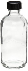 Wheaton 8oz Clear Glass Boston Round Bottles