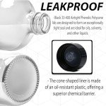 32 oz Clear Glass Boston Round Bottles - 2 Pack