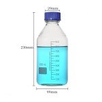 1000ml Glass Reagent Media Storage Bottle with Cap