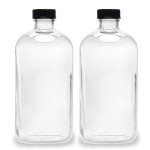 32 oz Clear Glass Boston Round Bottles - 2 Pack