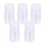 UMETASS 1 oz Wide Mouth Lab Reagent Bottle, Laboratory Grade Chemical Container, Sealed Leak-proof Clear PP Bottle, Pill Bottle, Water Sample Bottle(5 Pcs)