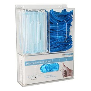 Acrylic Wall-Mounted Glove and Mask Dispenser
