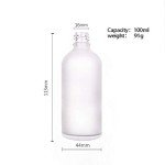 Set of 2 Frosted Glass Dropper Bottles
