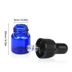 Cobalt Blue Glass Droppers for Essential Oils - 100 Pack