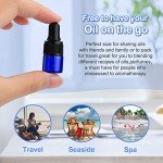 Cobalt Blue Glass Droppers for Essential Oils - 100 Pack