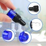 Cobalt Blue Glass Droppers for Essential Oils - 100 Pack
