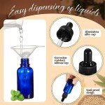 Lallisa 100 Pack Blue Glass Dropper Bottles 30ml