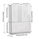 Acrylic Wall-Mounted Glove and Mask Dispenser