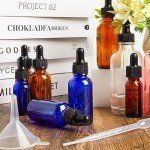 Lallisa 100 Pack Blue Glass Dropper Bottles 30ml