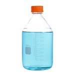 2000 ml Graduated Round Glass Storage Bottle with Cap