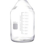 2000 ml Graduated Round Glass Storage Bottle with Cap