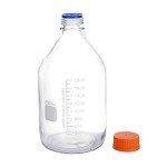 2000 ml Graduated Round Glass Storage Bottle with Cap