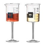 Set of 2 Clear Glass Laboratory Beakers
