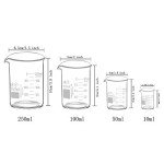 Borosilicate Glass Beaker Set - 4 Sizes