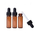 Amber Glass Dropper Bottles, 1 Dram, 15 Pack