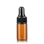 50 Pack 3ml Amber Dropper Vials with Caps