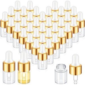 100 Pcs Mini Glass Dropper Bottles for Oils