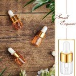 200 Pcs Mini Glass Dropper Bottles - 2 ml