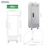 ORIKOOL 27" Stainless Steel Reach-in Freezer