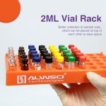 2-Pack 2ML Vial Holder Tube Rack in Orange