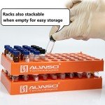 2-Pack 2ML Vial Holder Tube Rack in Orange