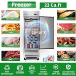 ORIKOOL 27" Stainless Steel Reach-in Freezer