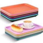 20-Pack Colorful Plastic Fast Food Serving Trays