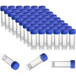 100 Plastic Test Tubes with Screw Caps - 5 ml