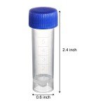 100 Plastic Test Tubes with Screw Caps - 5 ml