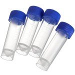 100 Plastic Test Tubes with Screw Caps - 5 ml