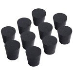 10 Pack Rubber Stoppers Size #5 - Black