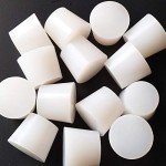 White Conical Silicone Rubber Stoppers - 3 Pack