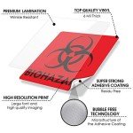 12 Pack Waterproof Biohazard Warning Stickers